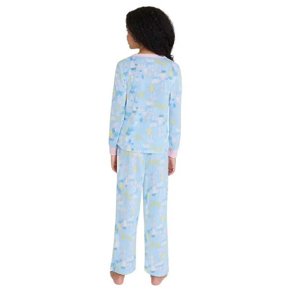 NEW! Eddie Bauer Youth 3 piece PJ Set- LS Top, Pant and Robe, Moose - Picture 6 of 14